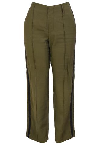 Calça Zara Reta Verde/Preta