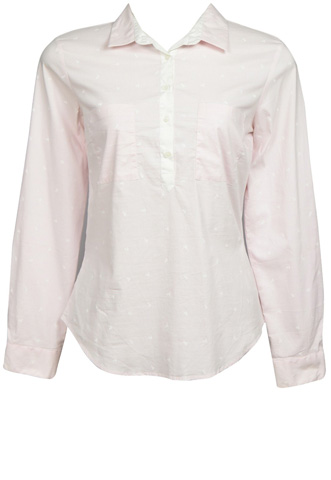 Camisa Zara Listrada Rosa/Branca