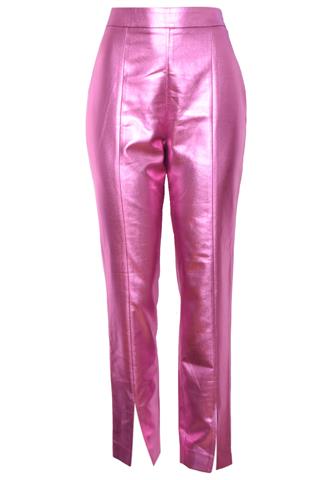 Calça Zara Metalizada Rosa