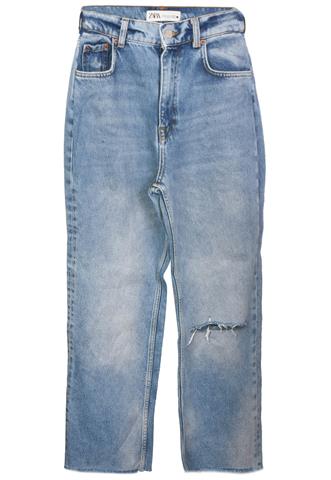 Calça Zara Jeans Lisa Azul