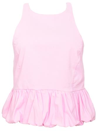 Blusa Zara Babado Rosa