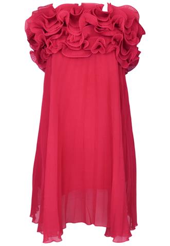 Vestido Zara Babados Rosa
