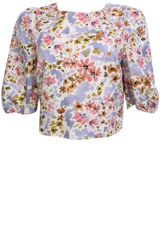 Blusa Zara Florida Colorida