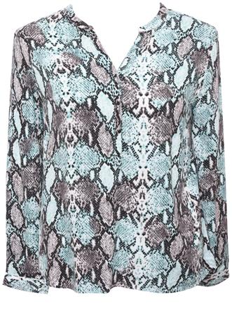 Blusa Zara Animal Print Verde