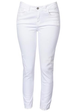Calça Jeans Zara Destroyed Branca