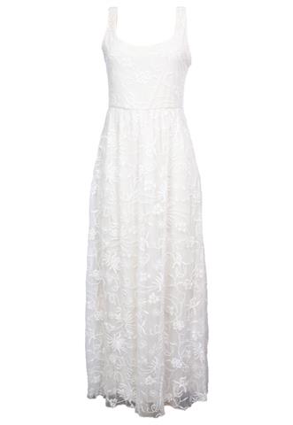 Vestido Zara Bordado Off White