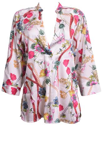 Camisa Zara Estampada Bege