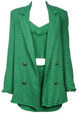 Conjunto Zara Tweed Verde