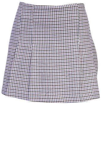 Saia-Shorts Zara Tweed Branca/Azul