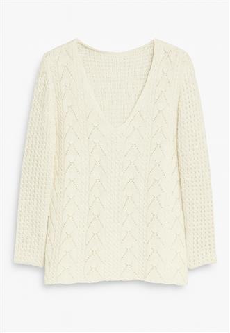 Blusa Zara Tricô Off White