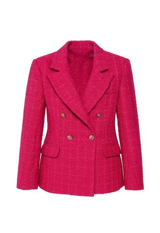 Blazer Zara Tweed Rosa