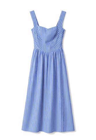 Vestido Zara Listras Azul/Branco