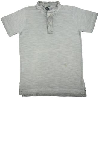 Camiseta Zara Botão Cinza
