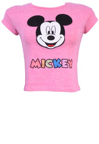 Camiseta Zara Mickey Rosa