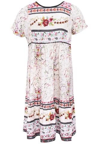 Vestido Zara Floral Bege