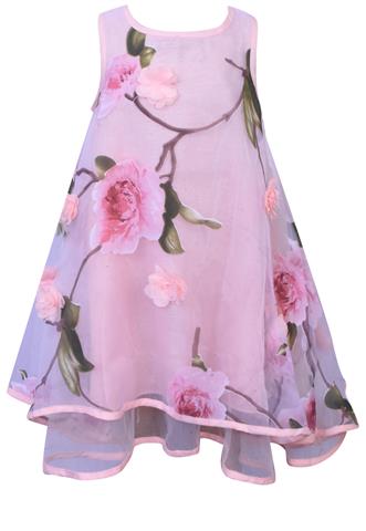 Vestido Zara Florido Rosa