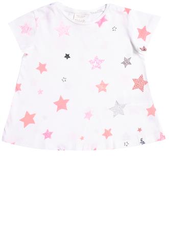 Camiseta Zara Estrelas Branca