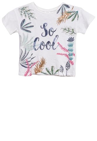 Blusa Zara Estampada Branca