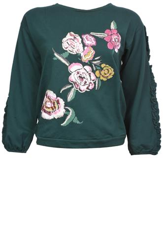 Blusa Zara Flores Verde