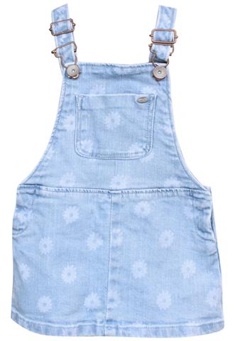 Vestido Jeans Zara Kids Jardineira Azul