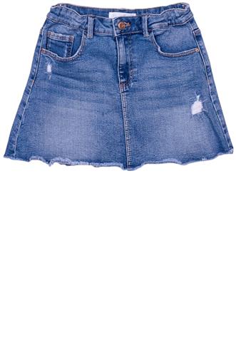 Saia Zara Jeans Azul