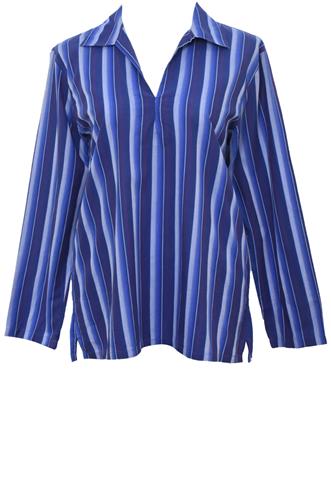 Camisa Zara Listras Azul