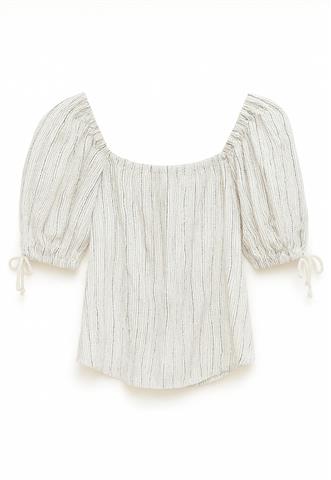 Blusa Zen Bata Branca/Azul