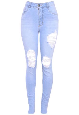 Calça Jeans ZNL Destroyed Azul
